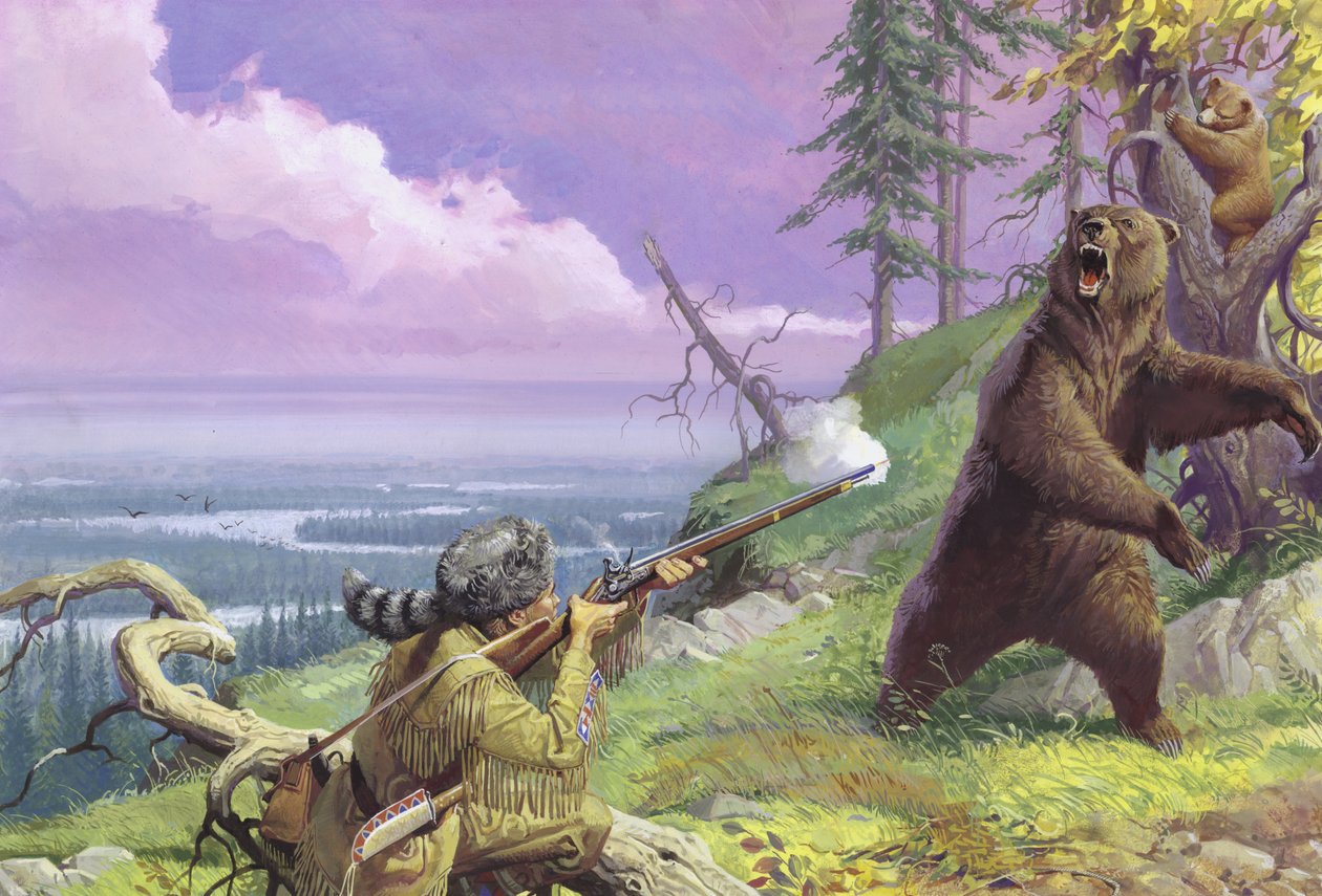 Daniel Boone razí stezku divočinou od Severino Baraldi