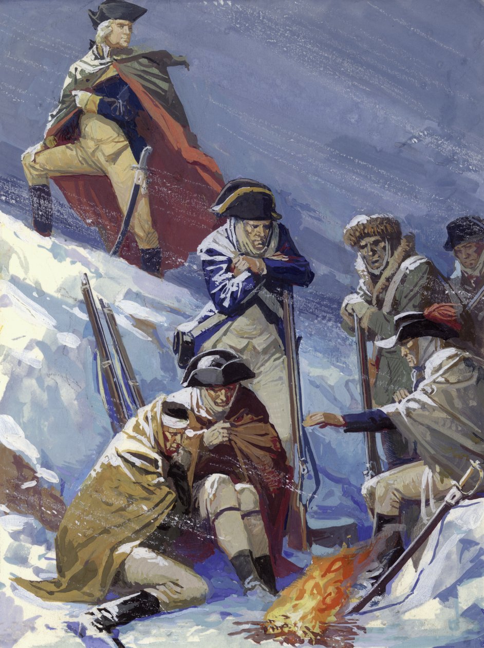 George Washington, když byl generálem, během války za americkou nezávislost od Severino Baraldi
