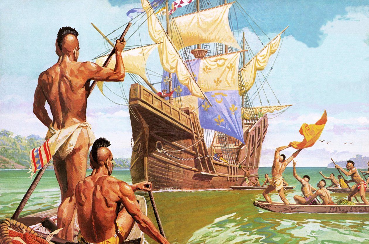 Giovanni da Verrazono, první Evropan, který viděl newyorský přístav od Severino Baraldi