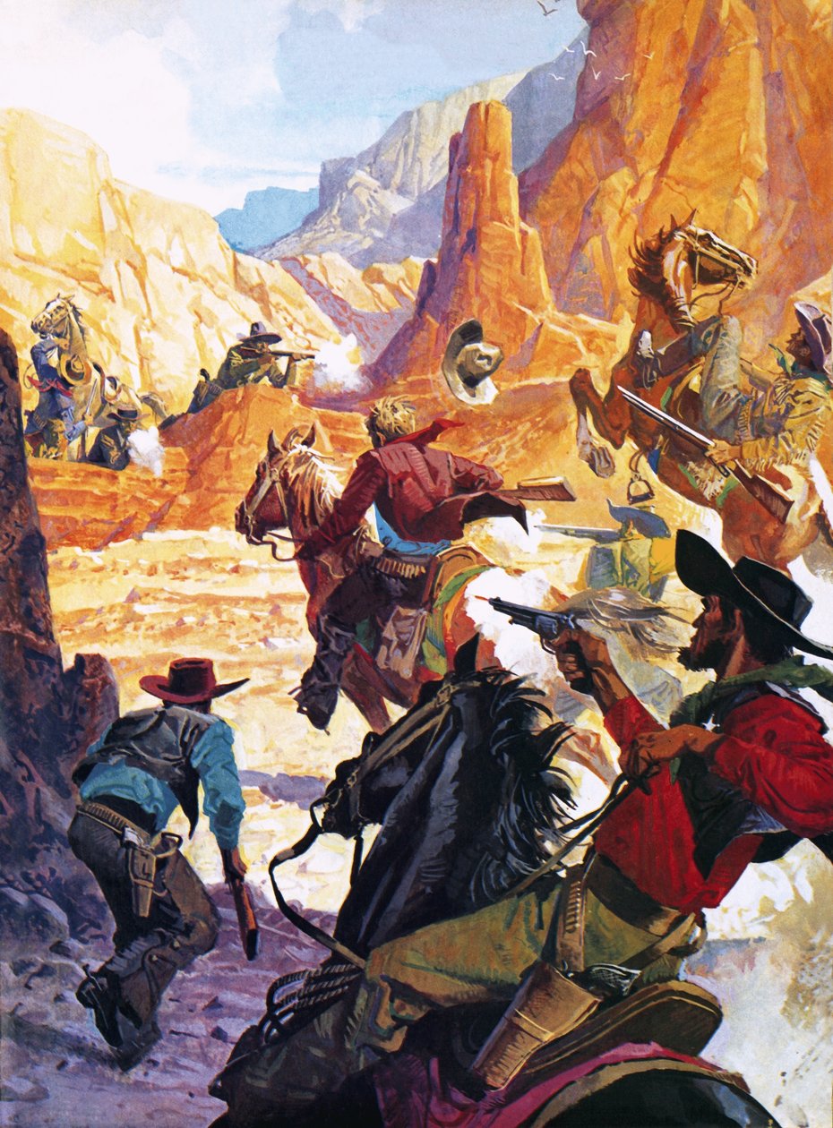 Henry Brown, Caldwellův zkorumpovaný šerif, zahnaný do kouta. od Severino Baraldi