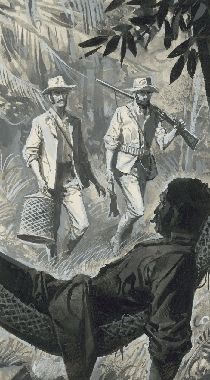 Henry Walter Bates a Alfred Russel Wallace (kvaš na papíře) od Severino Baraldi