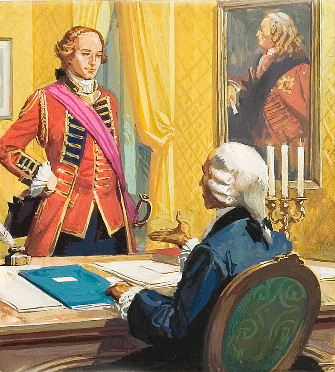 James Wolfe je jmenován britským premiérem Williamem Pittem. od Severino Baraldi