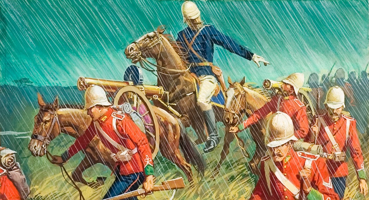Lord Chelmsford a jeho muži ve válkách se Zuluy od Severino Baraldi