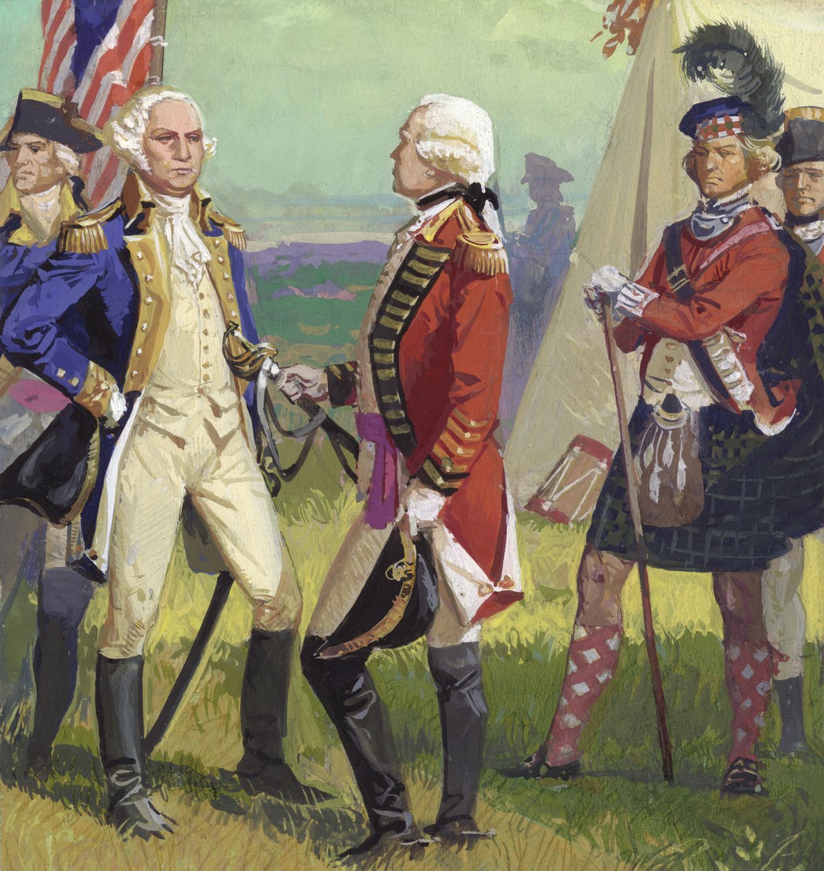 Kapitulace lorda Cornwallise Georgi Washingtonovi od Severino Baraldi