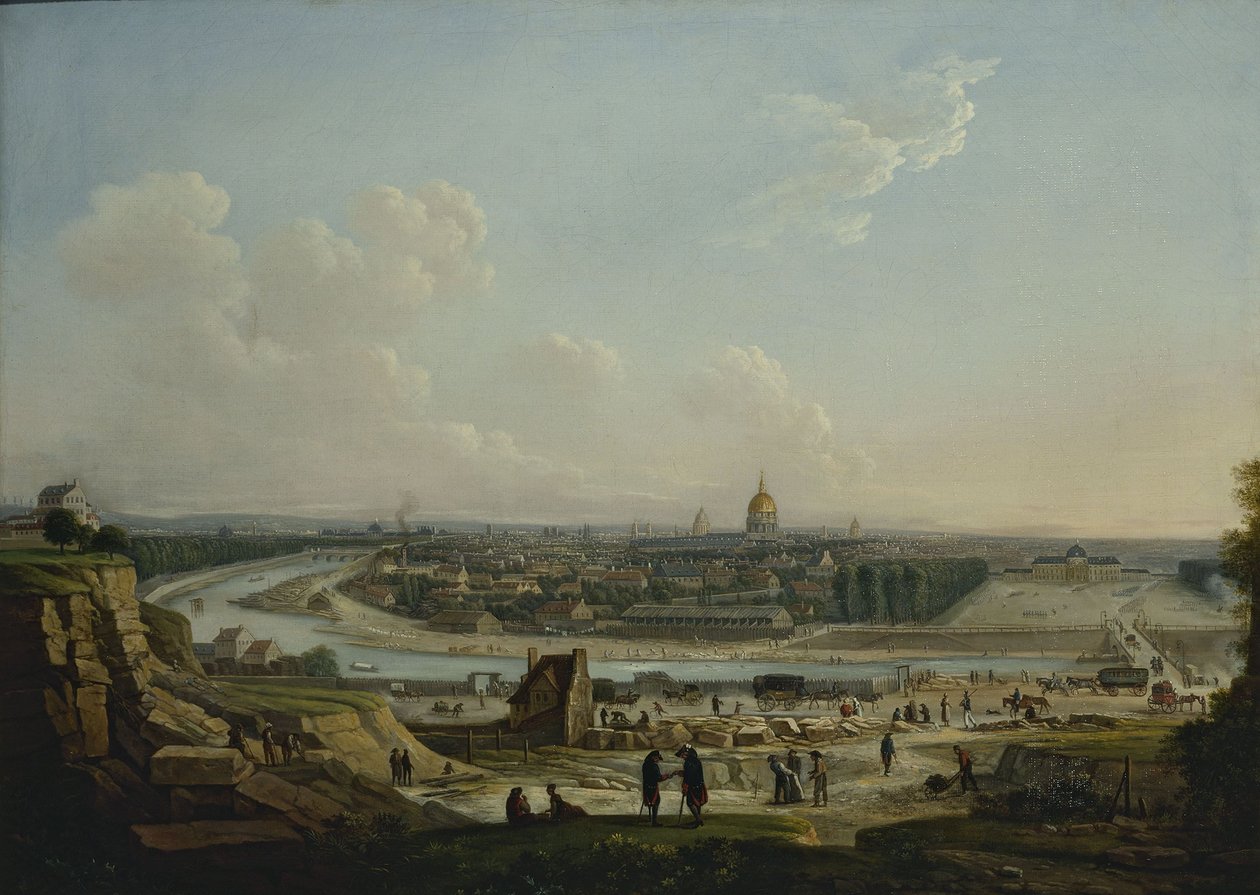 Celkový pohled na Paříž z kopce Chaillot, 1818 (olej na plátně) od Seyfert