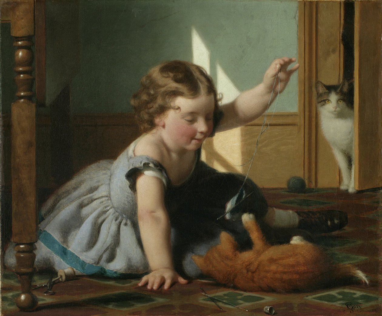 Dívka a kotě od Seymour Joseph Guy