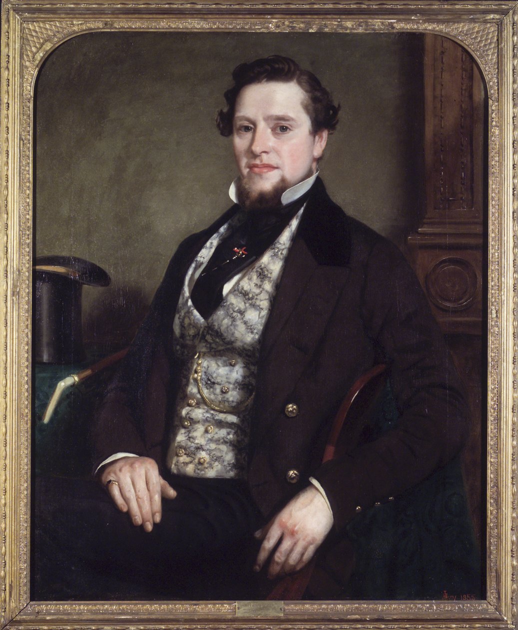 Portrét gentlemana, 1855 od Seymour Joseph Guy