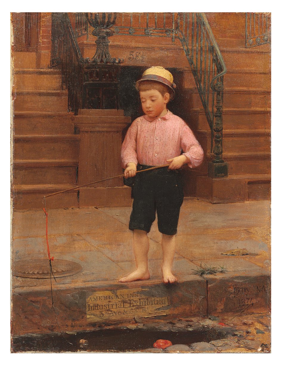 Boy Fishing na 58 ½ East 10th Street, 1871 od Seymour Joseph Guy