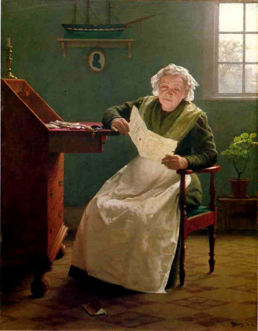 Milá Polly (olej na plátně) od Seymour Joseph Guy