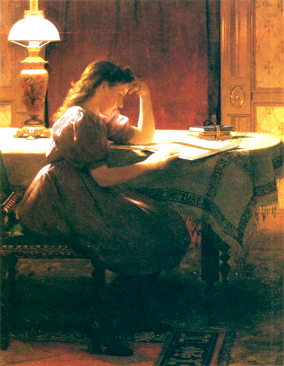Domácí úkol, 1895 od Seymour Joseph Guy
