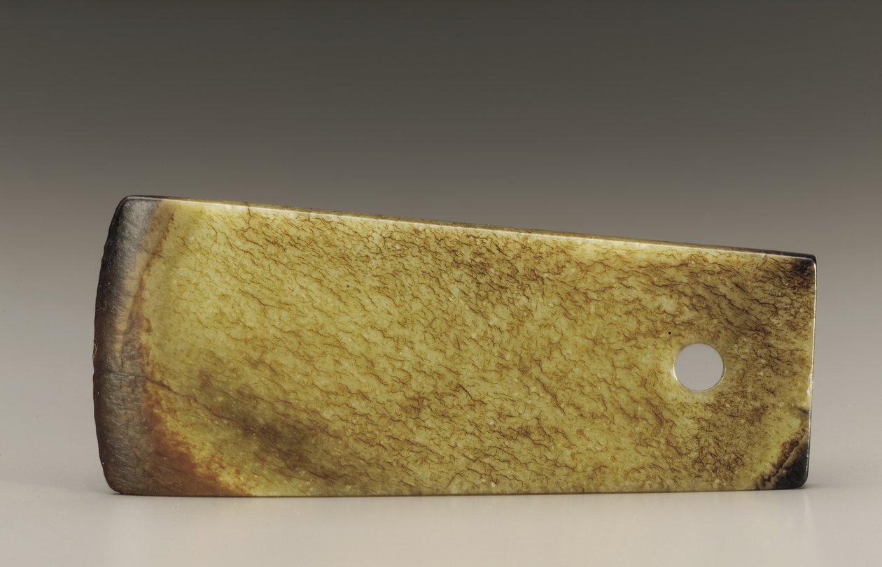 Axe (fu) (jade) od Shang Dynasty Chinese School