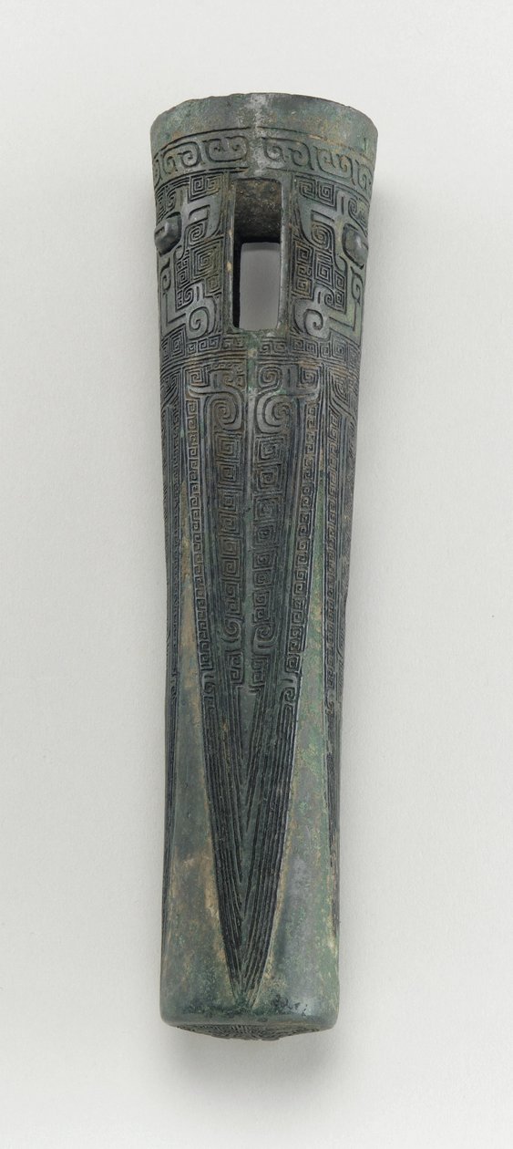 Upevnění vozu: čepice nápravy (bronzová) od Shang Dynasty Chinese School