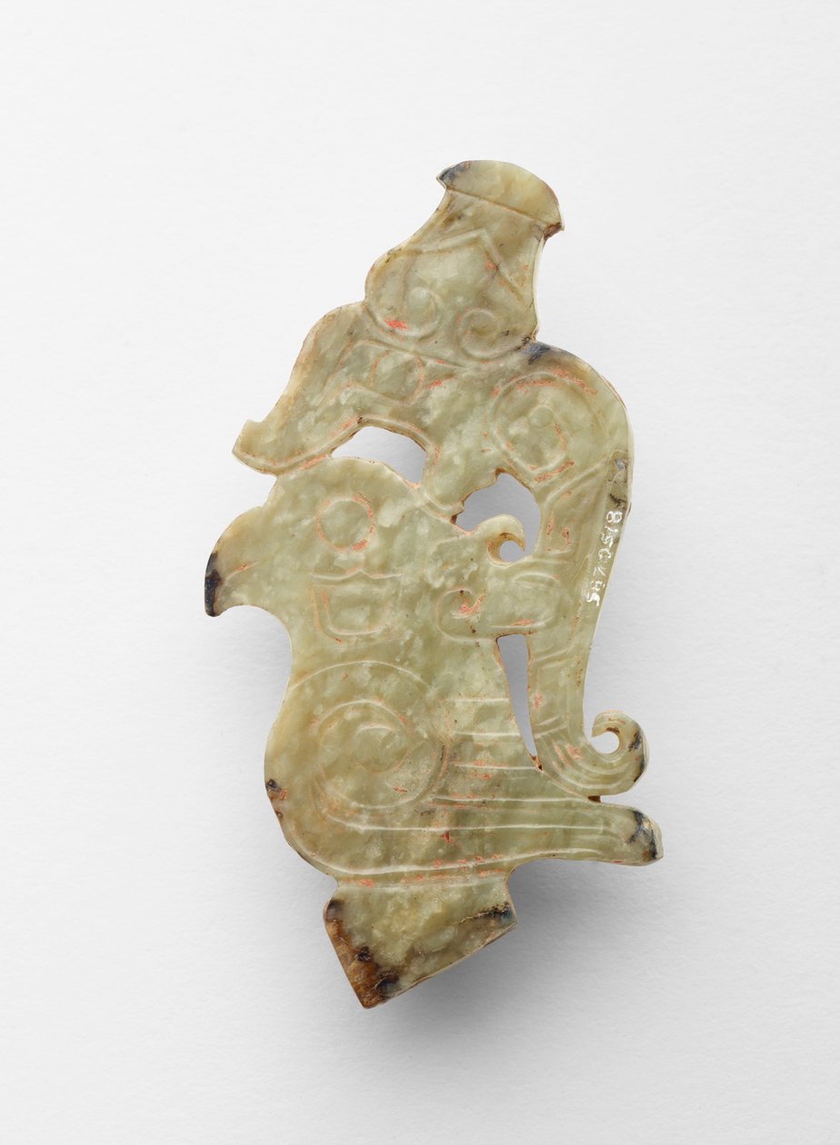 Finále v podobě ptáka s drakem, kolem 1300-1050 př.nl od Shang Dynasty Chinese School