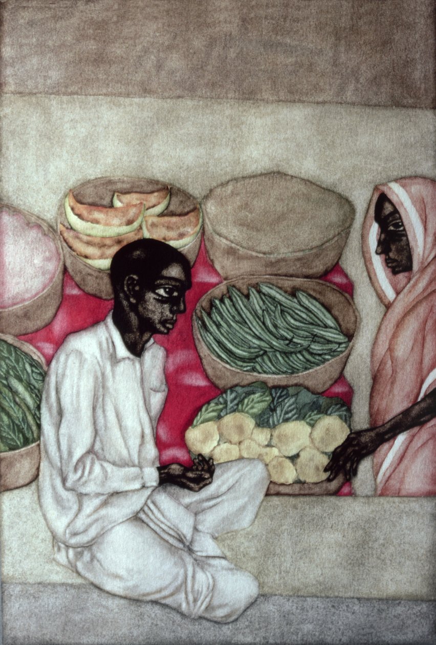Ramchandra Sabjiwala, 1983 (wc na papíře) od Shanti Panchal