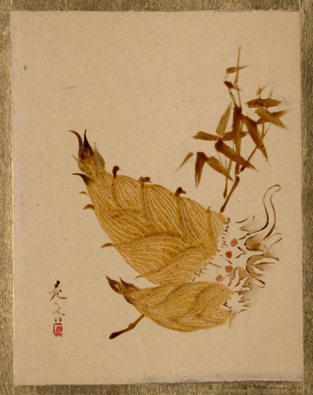 Bambusové výhonky, ca. 80. léta 19. století. od Shibata Zeshin