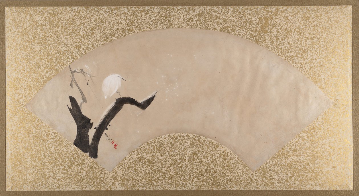 Volavka na pařezu, konec 19. století. od Shibata Zeshin