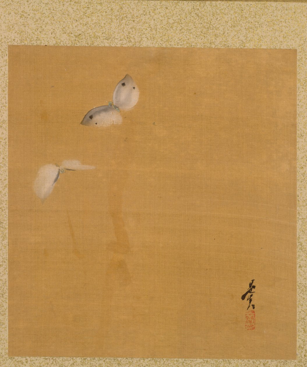 List z alba sezónních témat: Maple Leaves and Feather, 1847. od Shibata Zeshin
