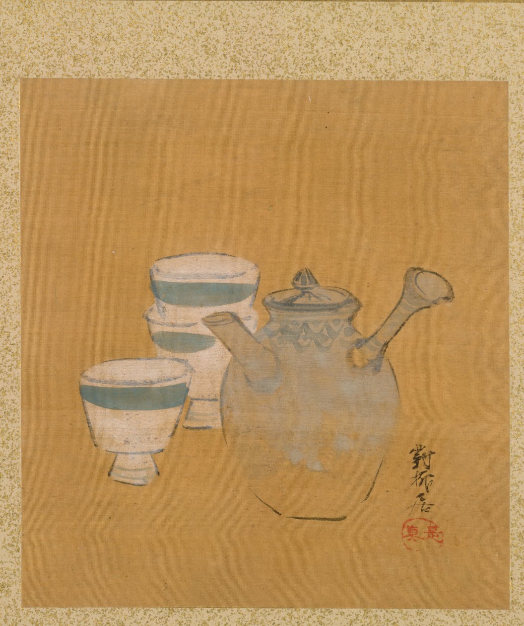 List z alba sezónních témat: Rolník s košíkem, 1847. od Shibata Zeshin