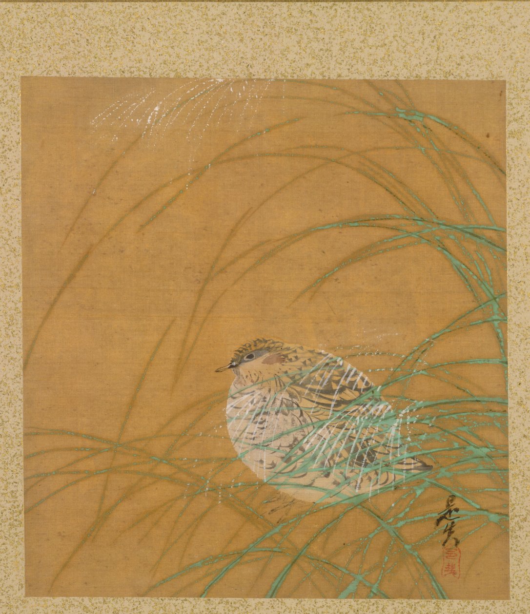 List z alba sezónních témat: Shoreline with Birds, 1847. od Shibata Zeshin