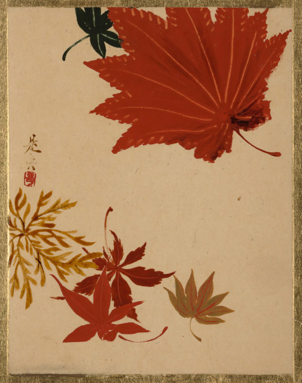 Javorové listy. od Shibata Zeshin