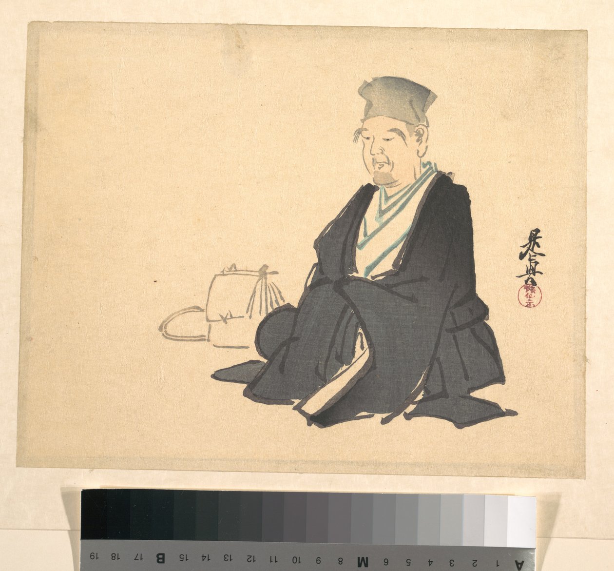 Portrét Rikyūa (?) od Shibata Zeshin