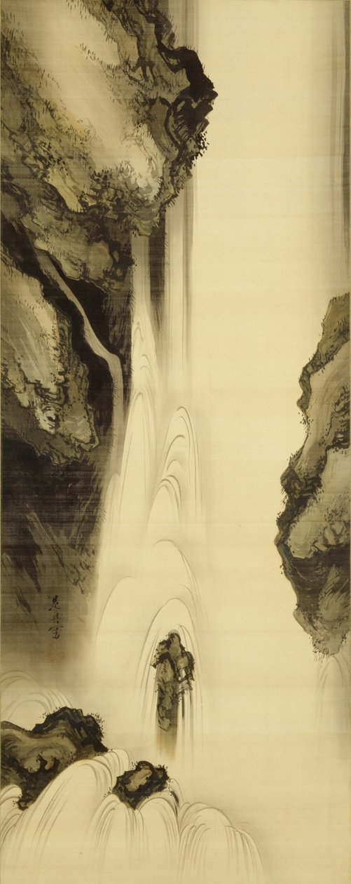 Vodopád od Shibata Zeshin