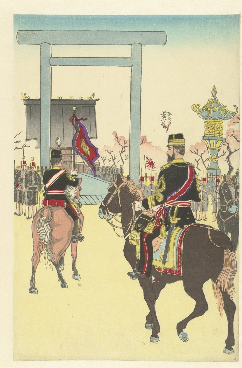 Velký obřad ve svatyni Yasukuni od Shinsai Kiyooki