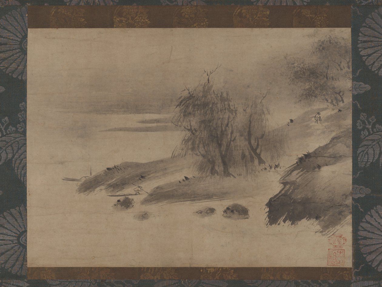 Ink Landscape Suiboku sansui zu, 15.-počátek 16. století. od Shinso Soami