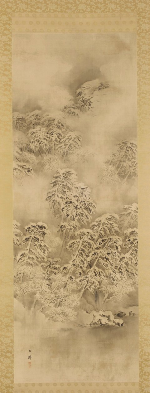 Zimní krajina, období Edo nebo éra Meidži, ca. 1865-1870. od Shiokawa Bunrin