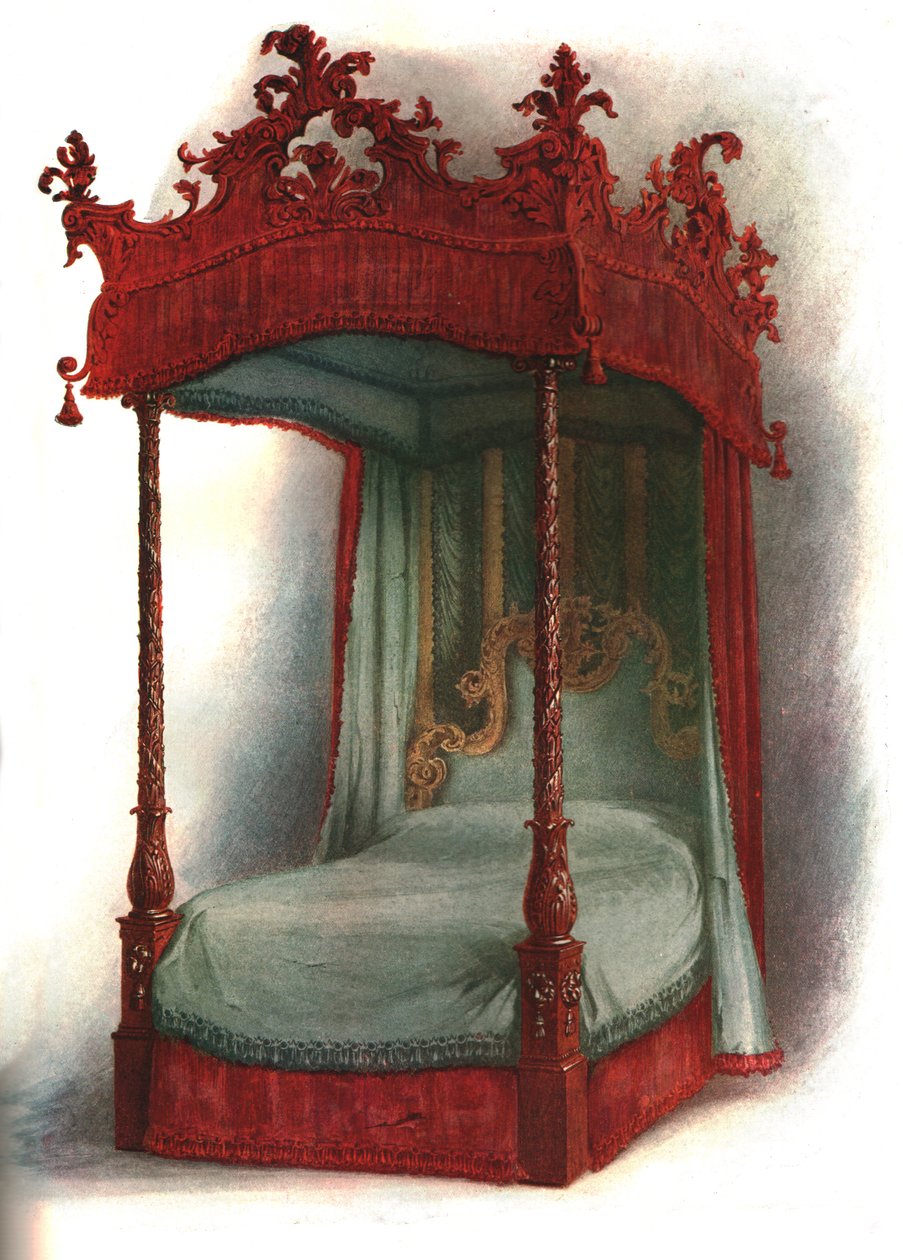 Mahagonová postel, 1906 od Shirley Charles Llewellyn Slocombe