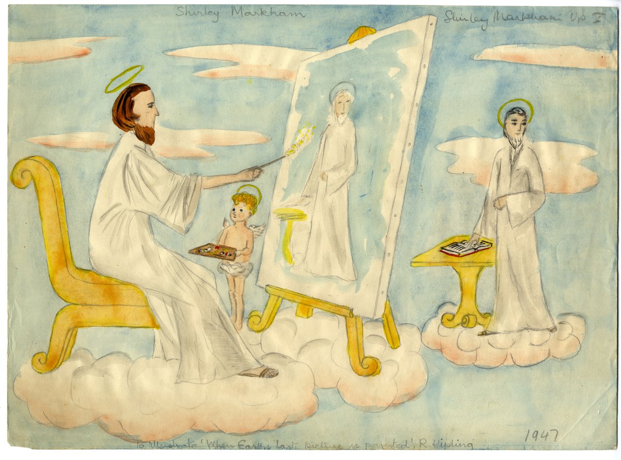 Anděl maluje obraz, 1947. od Shirley Markham