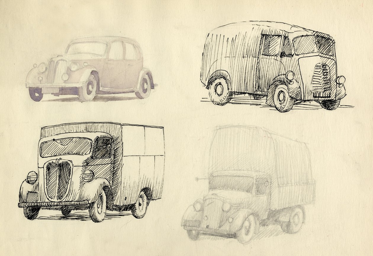 Osobní a nákladní automobily, 1951. od Shirley Markham