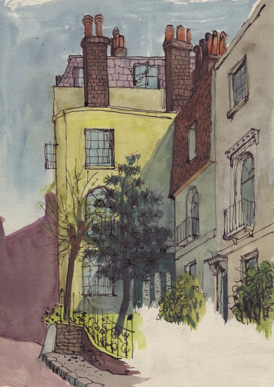 Domy v Hampstead, c1950. od Shirley Markham