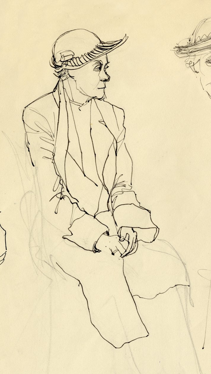 Sedící žena v klobouku, 1953. od Shirley Markham