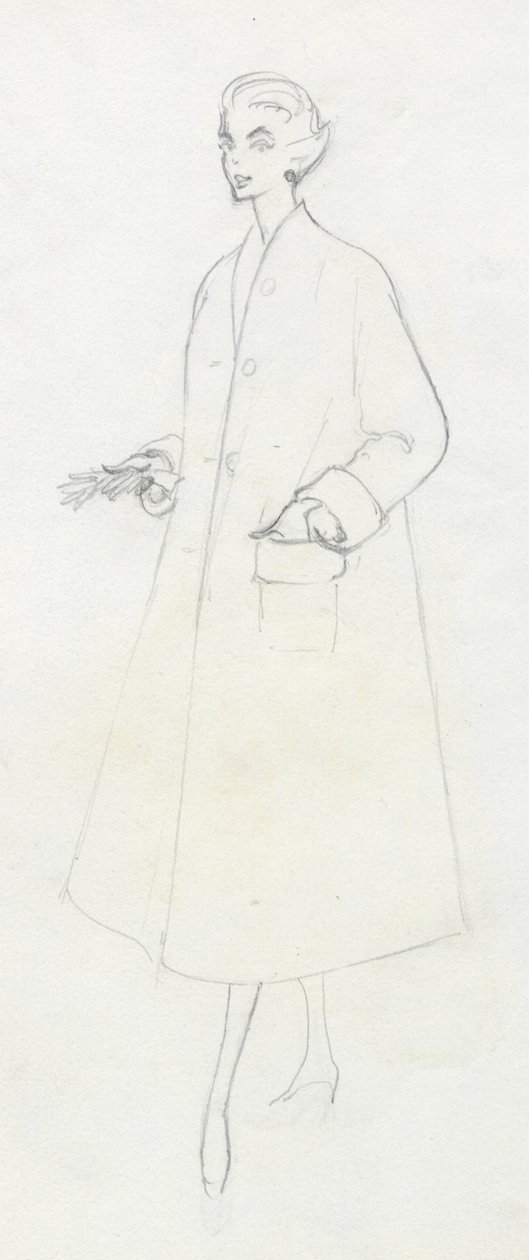 Žena v prachovce, c1950. od Shirley Markham