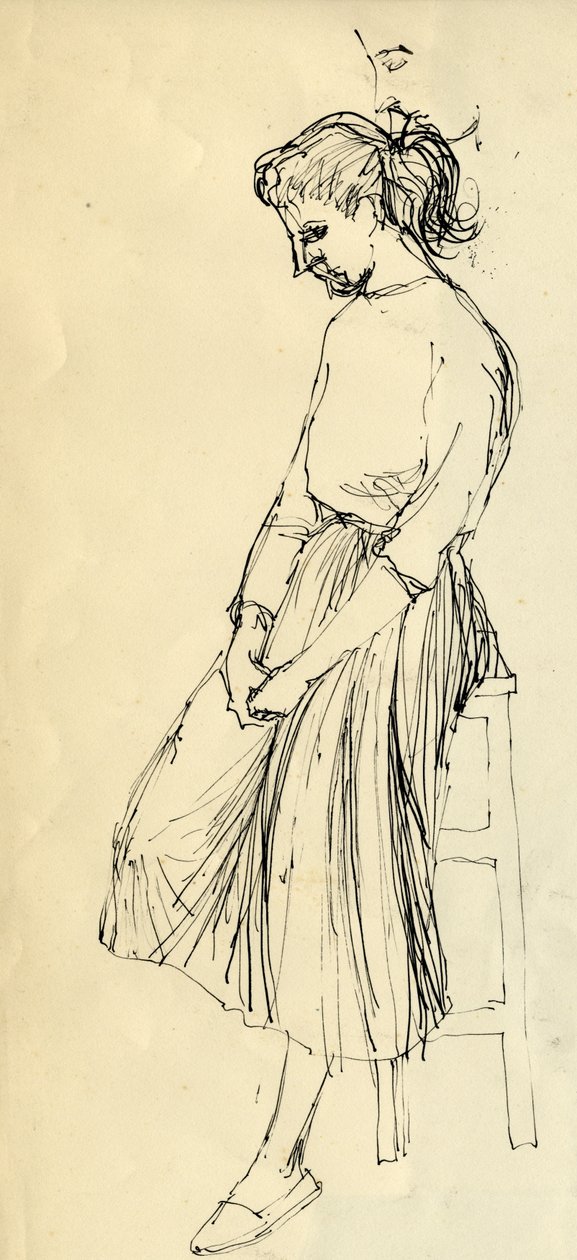 Žena sedící na stoličce, c1950. od Shirley Markham