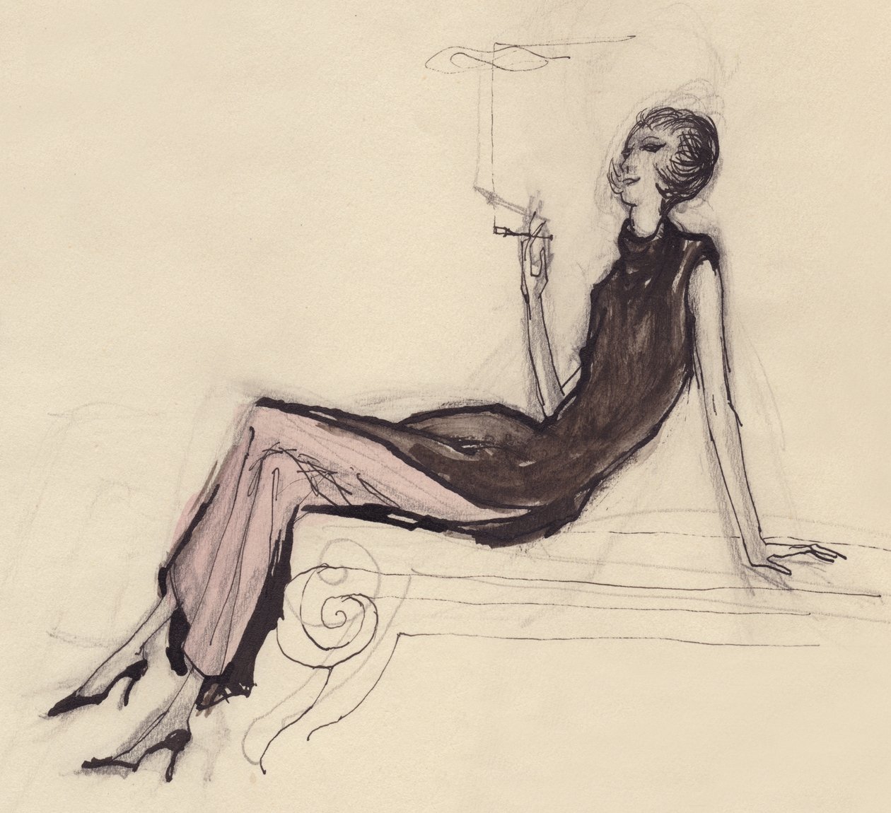 Žena kouří, c1950. od Shirley Markham