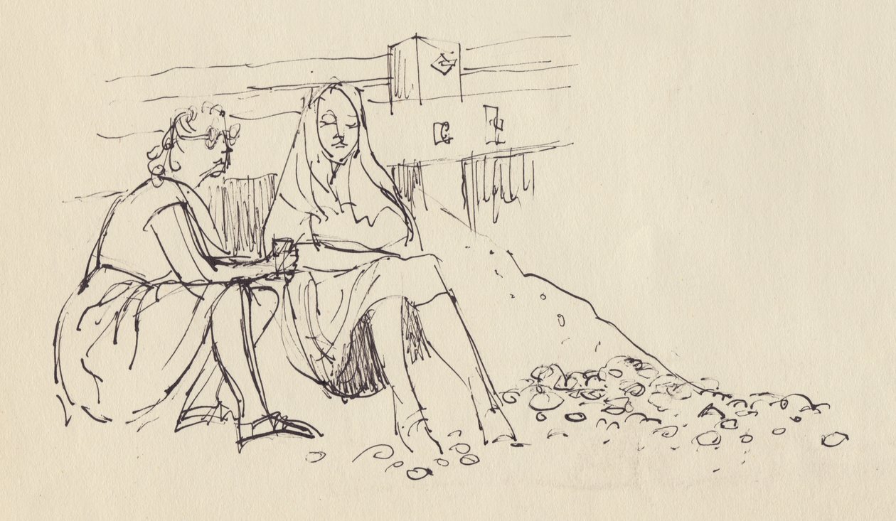 Ženy na pláži, jižní pobřeží Anglie, c1950. od Shirley Markham