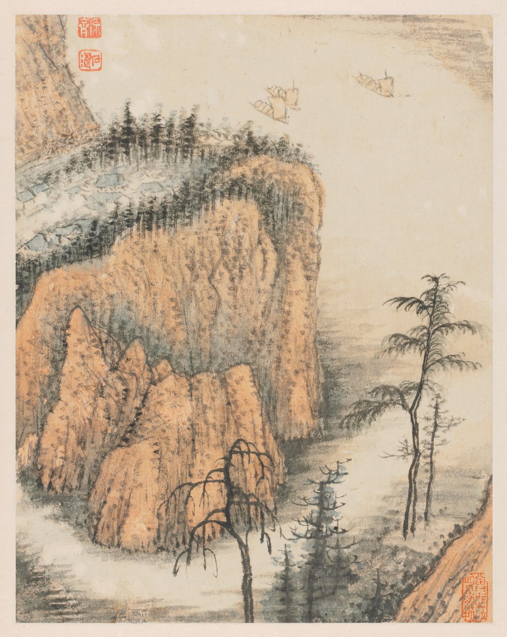 Vzpomínky na řeku Qinhuai, 1642-1707. od Shitao