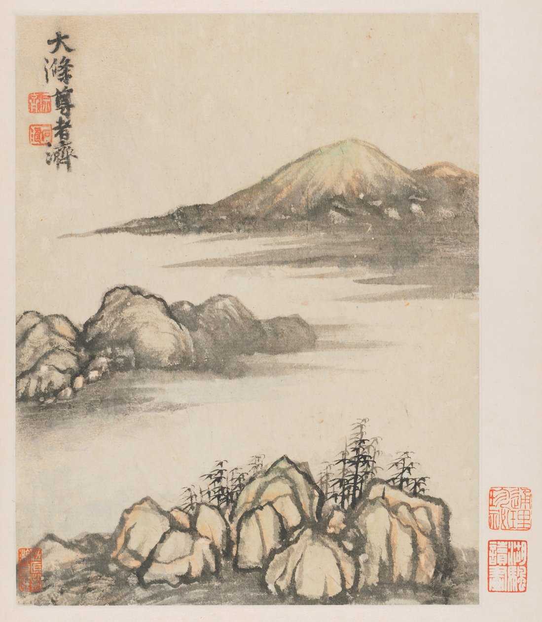 Vzpomínky na řeku Qinhuai, 1642-1707. od Shitao