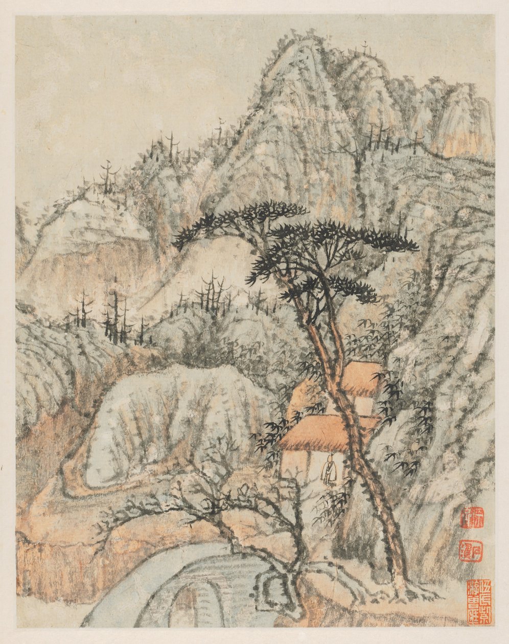 Vzpomínky na řeku Qinhuai, 1642-1707. od Shitao