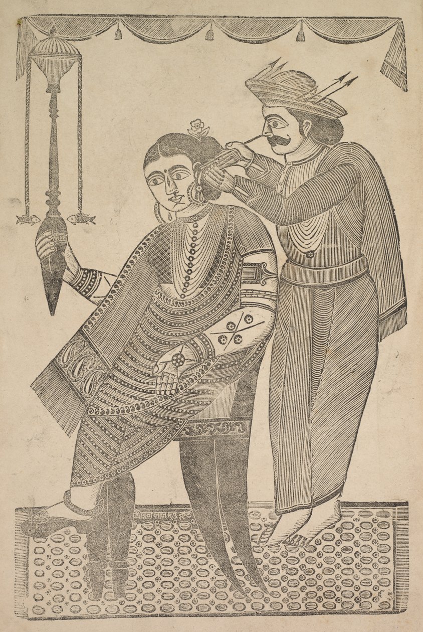 Holič čistící ucho kurtizány od Shri Gobinda Chandra Roy
