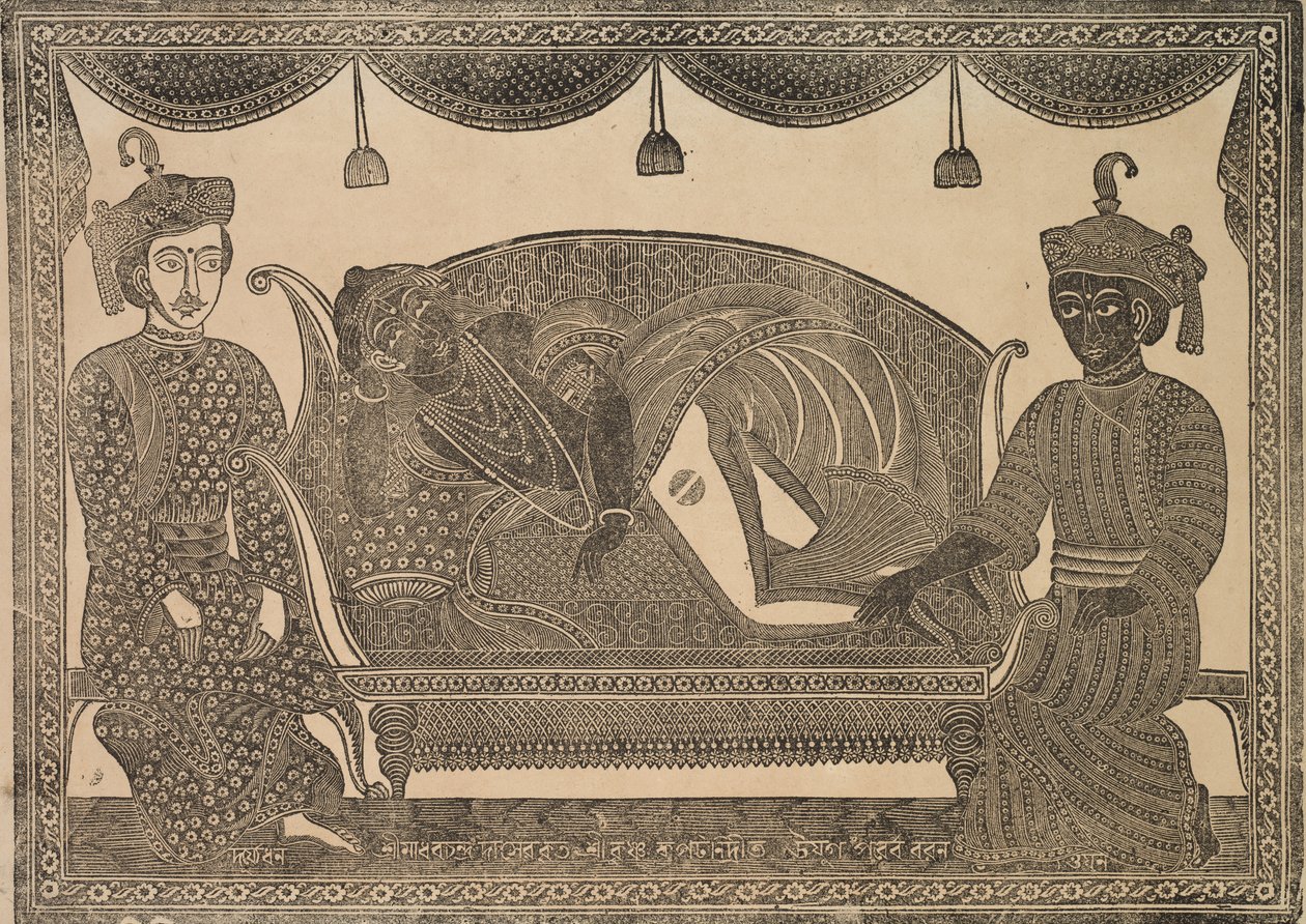 Kalighat Painting, 1800s. od Shri Gobinda Chandra Roy