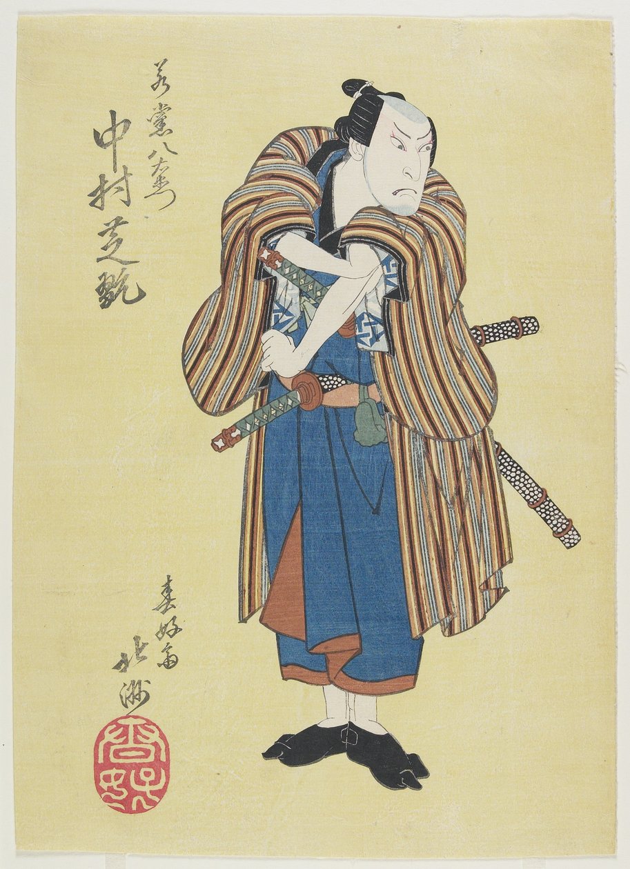 Herec Nakamura Shikan, počátek 19. století od Shunkosai Hokushu