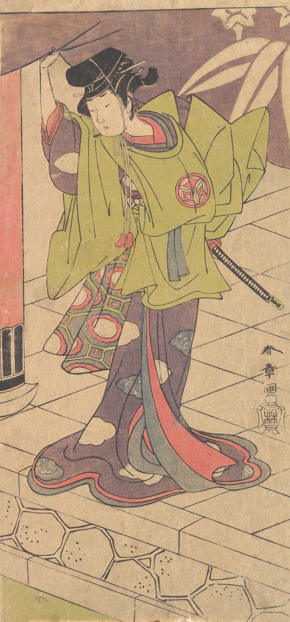 Druhý Yamashita Kinsaku v roli Tsukisayo, druhý měsíc, 1770. od Shunsho