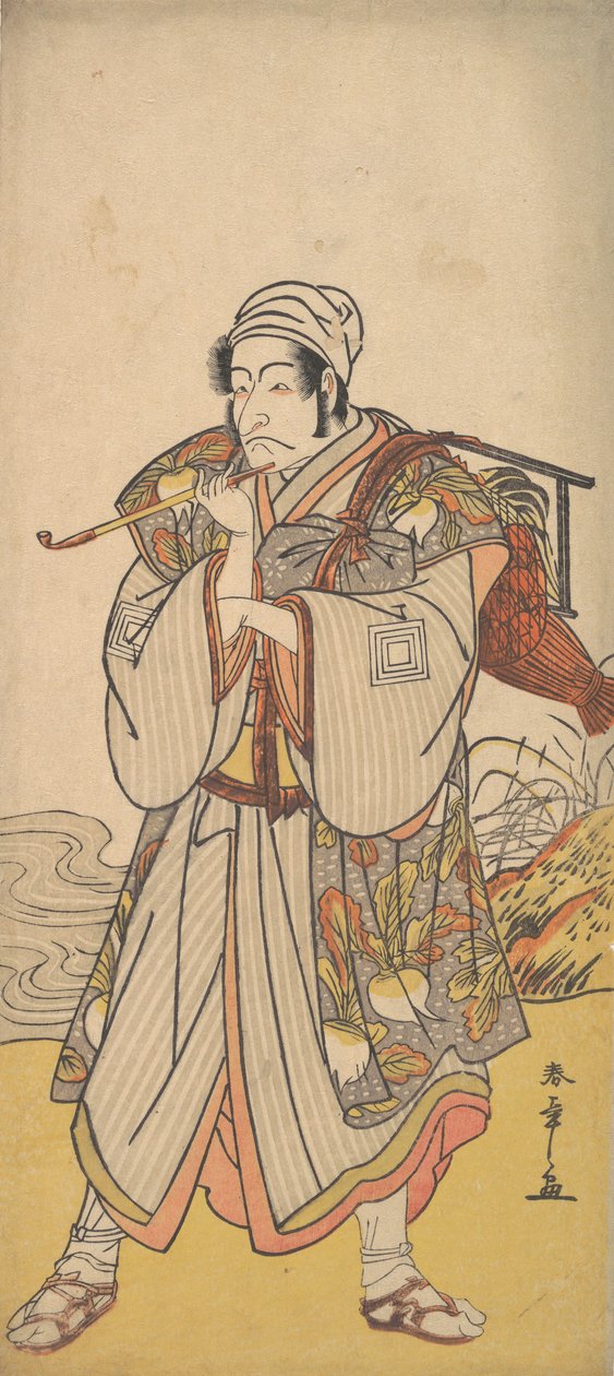 Herec Danjuro III jako potulný podomní obchodník, 1726-1792. od Shunsho