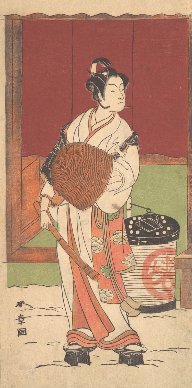 The Actor Ichikawa Monosuke II in the Role of Daito-no-miya Disguised as a Komuso, ca. 1772 . od Shunsho