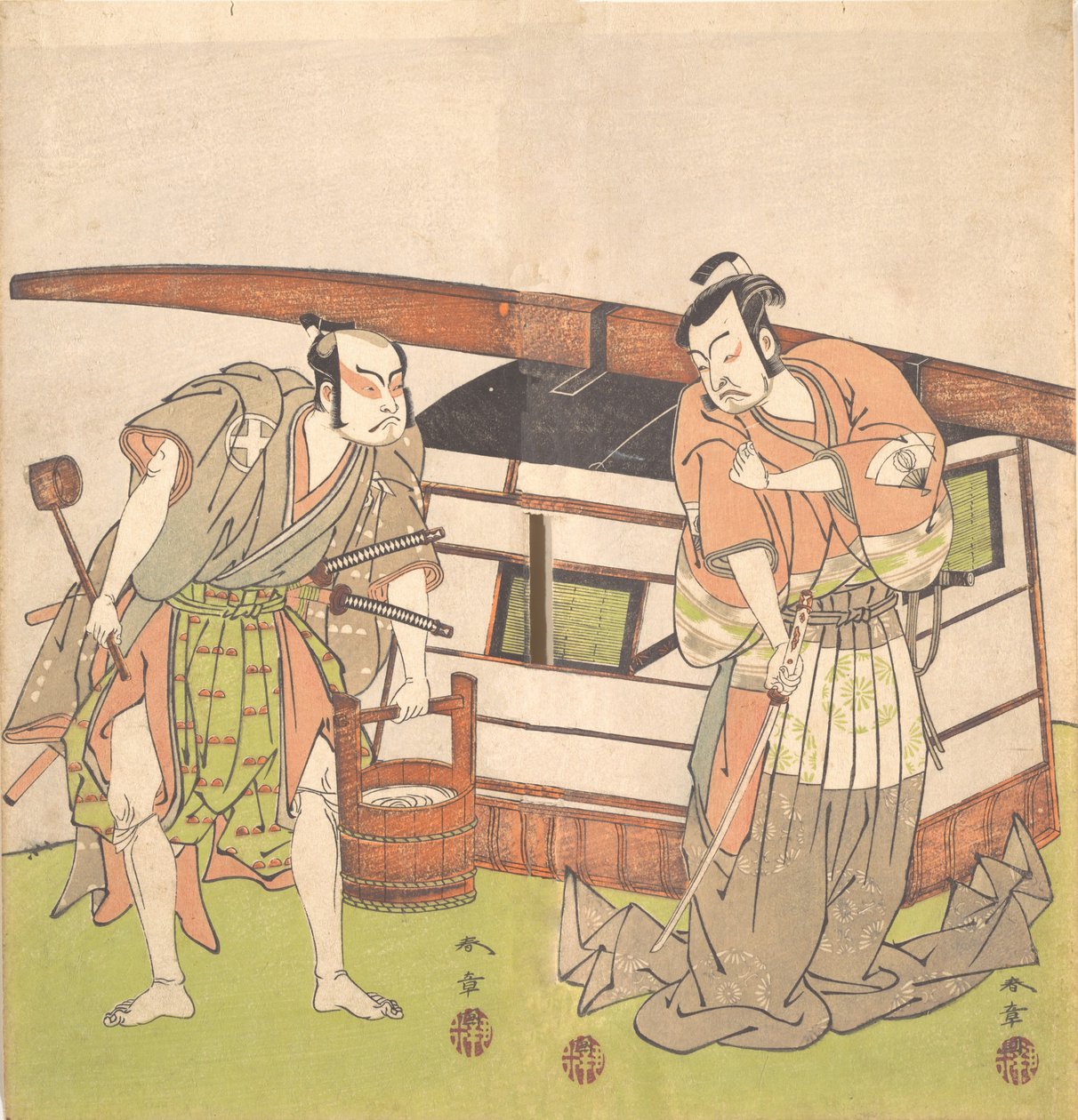 Herec Otani Hiroji III a herec Onoe Kikugoro I, ca. 1778. od Shunsho