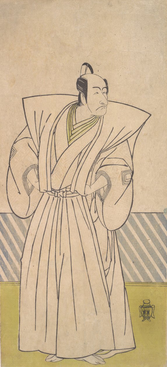 Pátý Ichikawa Danjuro jako samuraj vysoké hodnosti, konec 18. století. od Shunsho