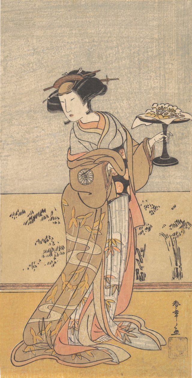 První Nakamura Tomijuro v roli Shigenoi, 10. měsíc, 1777. od Shunsho
